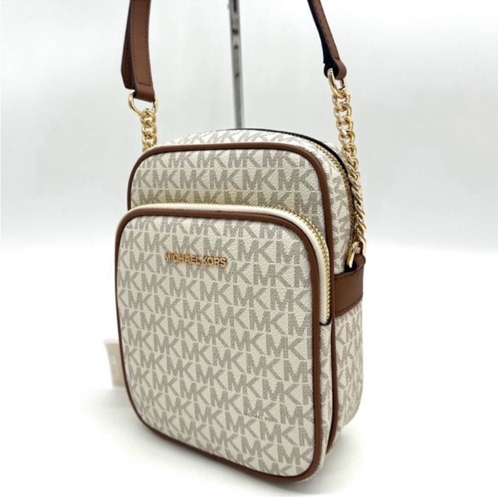 Michael Kors Medium NS Chain Xbody Bag Vanilla - Picture 3 of 10
